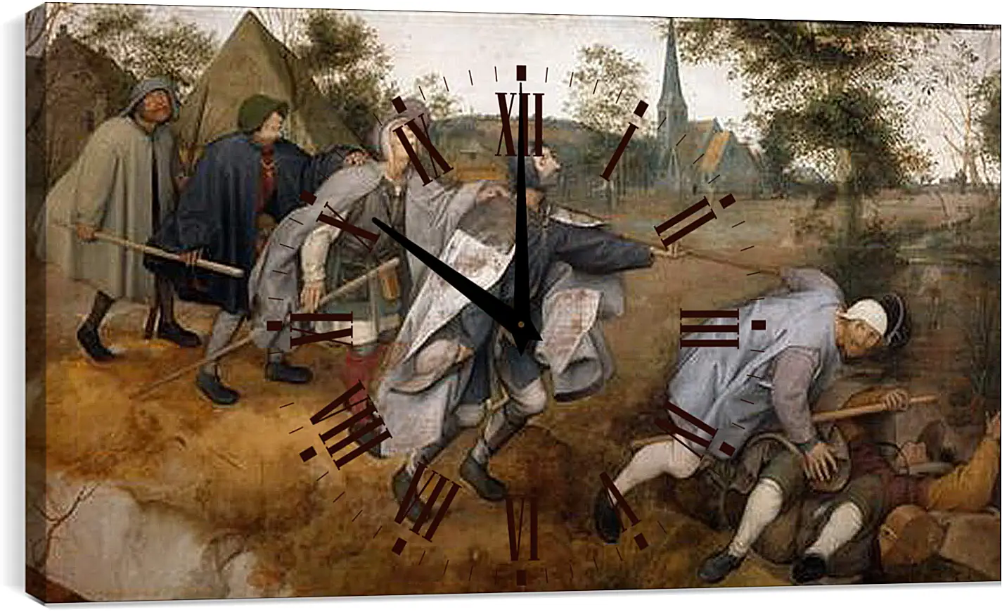 Часы картина - The Blind Leading the Blind - Притча о слепых. Брейгель Питер Старший