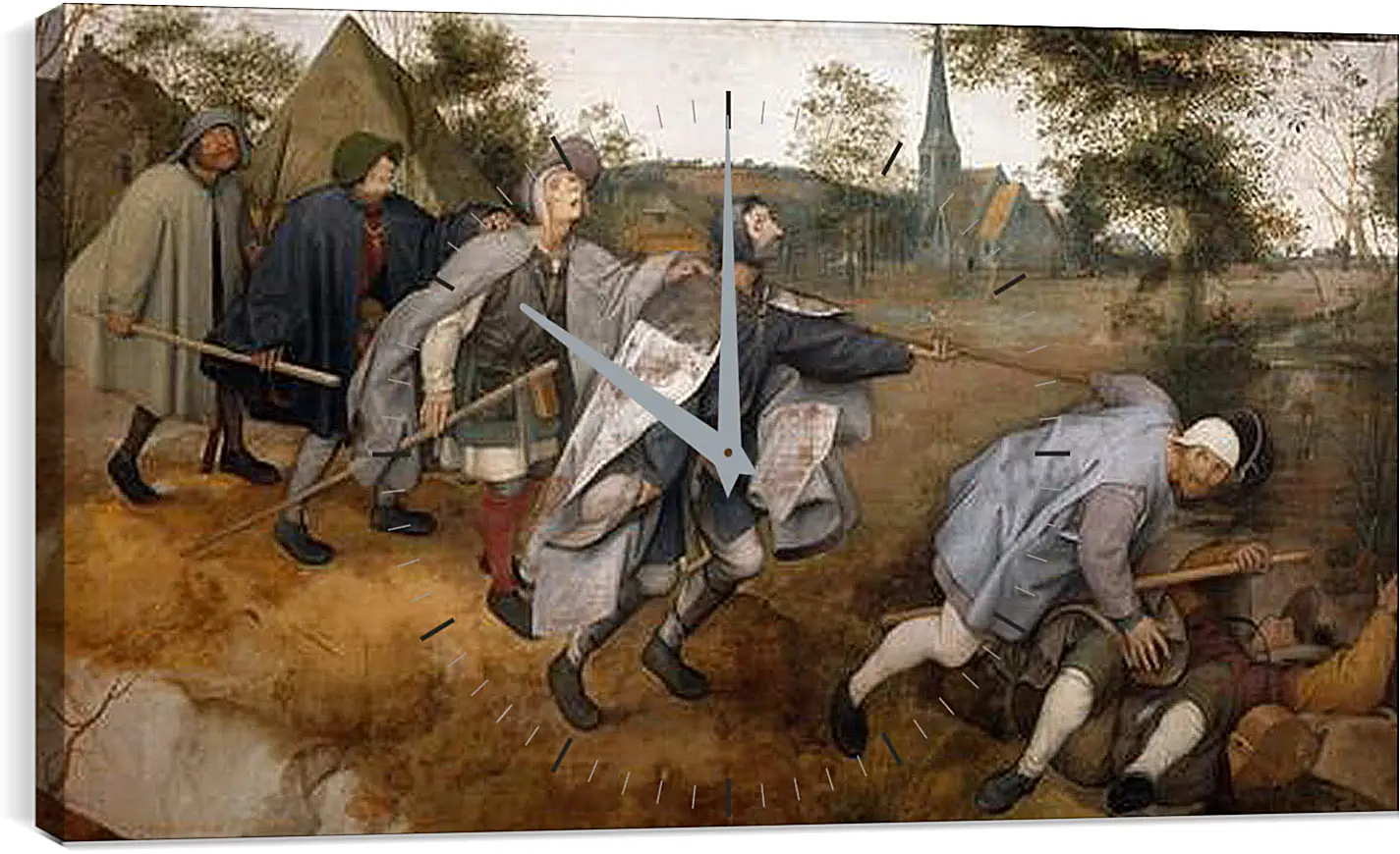 Часы картина - The Blind Leading the Blind - Притча о слепых. Брейгель Питер Старший