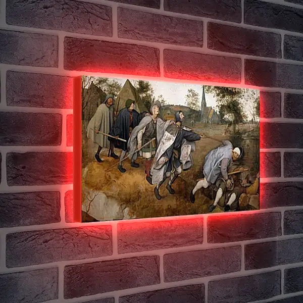 Лайтбокс световая панель - The Blind Leading the Blind - Притча о слепых. Брейгель Питер Старший