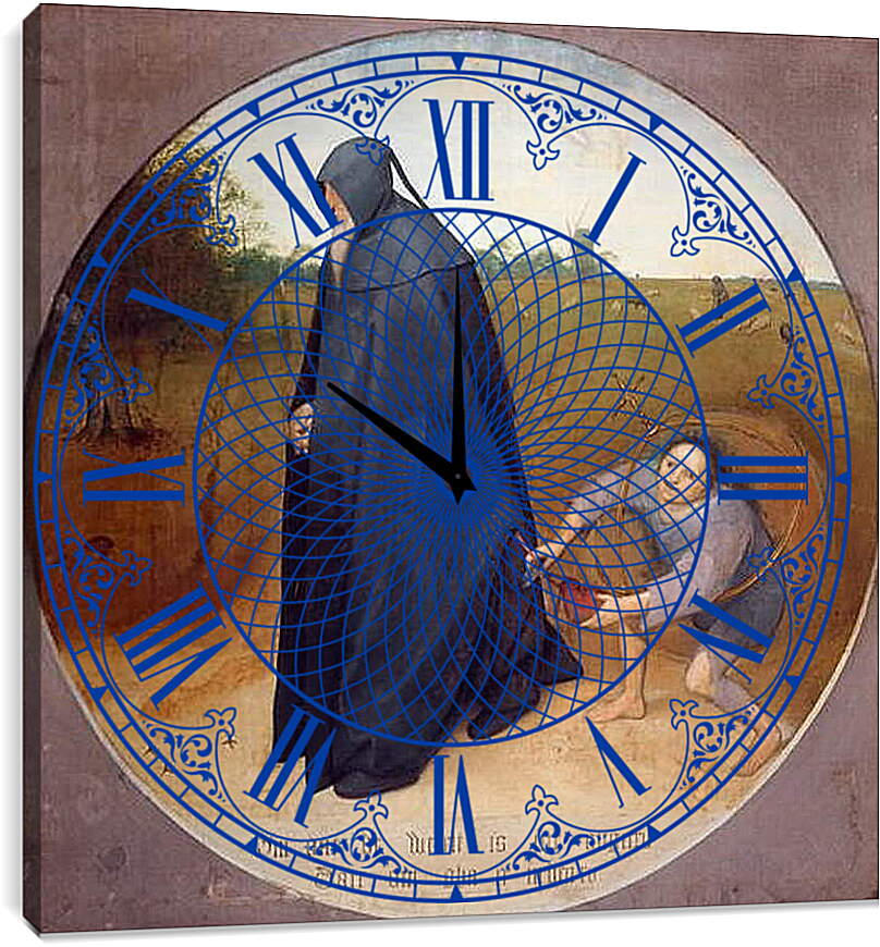 Часы картина - Мизантроп. Брейгель Питер Старший
