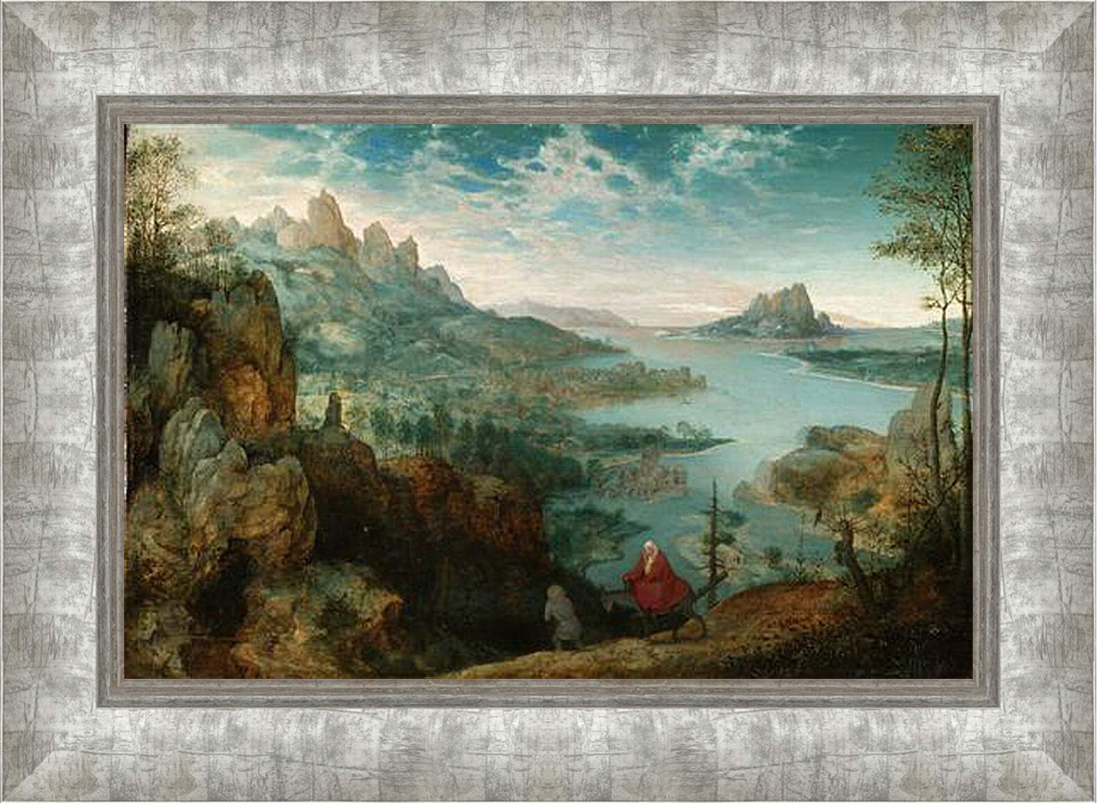 Картина в раме - Пейзаж с бегством в Египе. Брейгель Питер Старший
