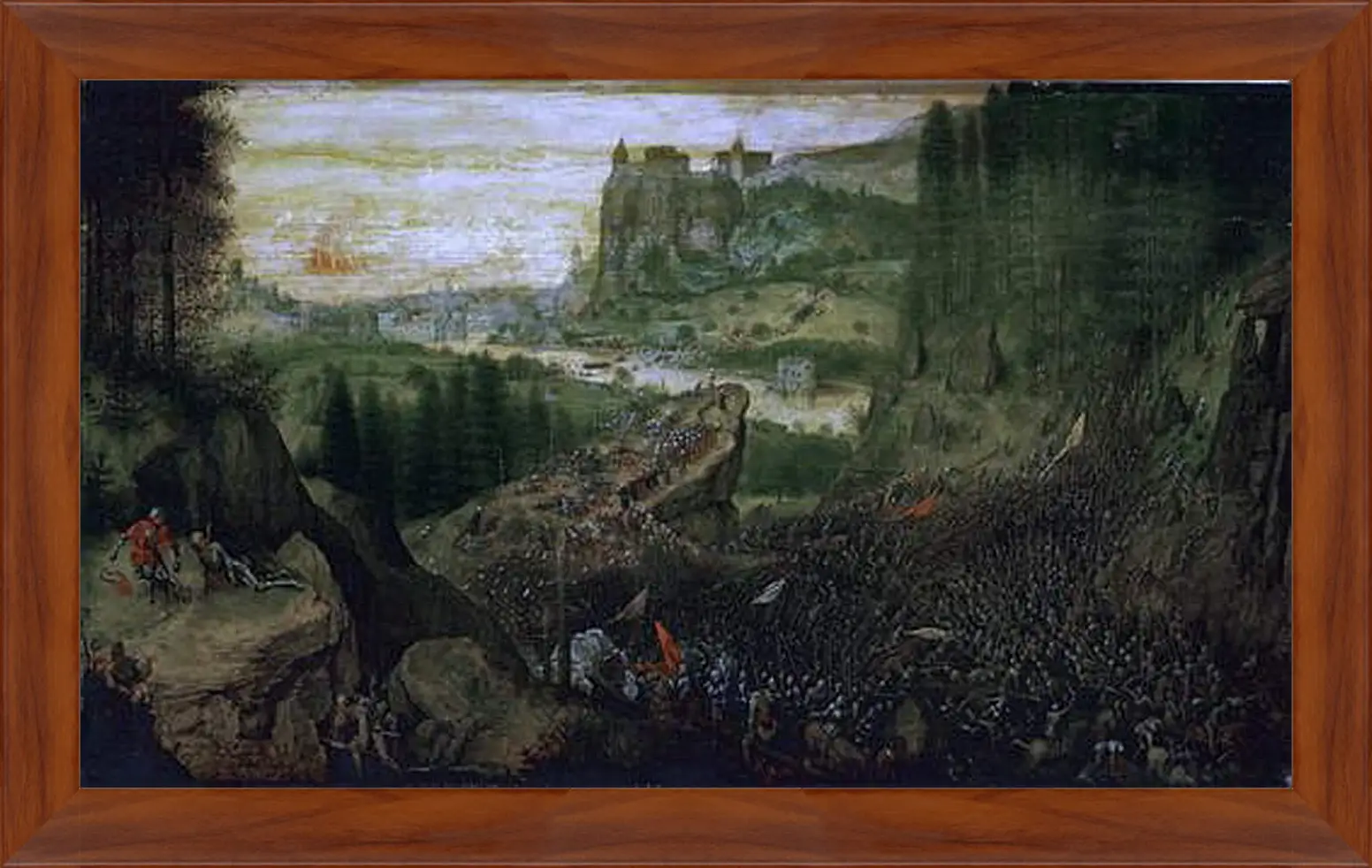 Картина в раме - Самоубийство Саула. Брейгель Питер Старший