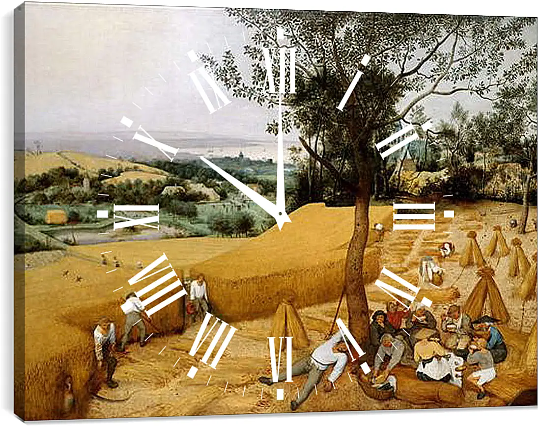 Часы картина - Сенокос. Брейгель Питер Старший
