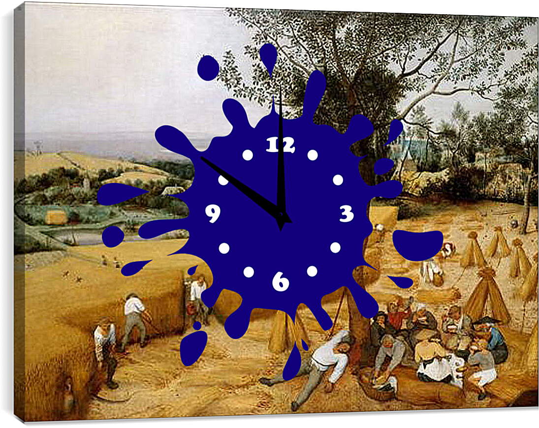 Часы картина - Сенокос. Брейгель Питер Старший
