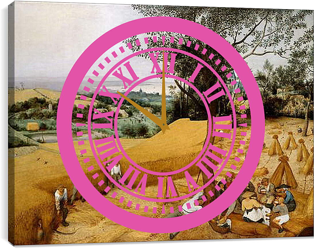 Часы картина - Сенокос. Брейгель Питер Старший
