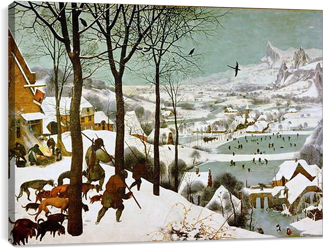 Постер и плакат - Охотники на снегу. Брейгель Питер Старший
