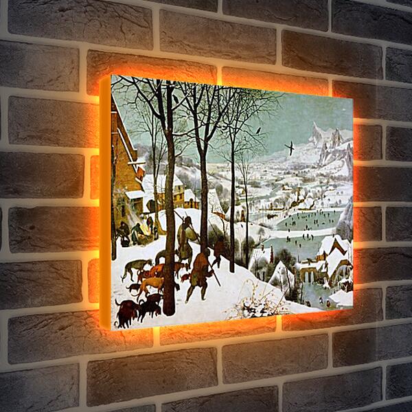 Лайтбокс световая панель - Охотники на снегу. Брейгель Питер Старший
