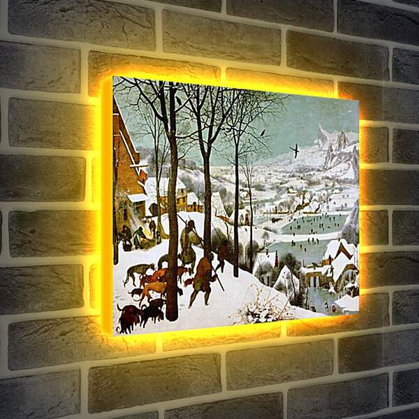 Лайтбокс световая панель - Охотники на снегу. Брейгель Питер Старший
