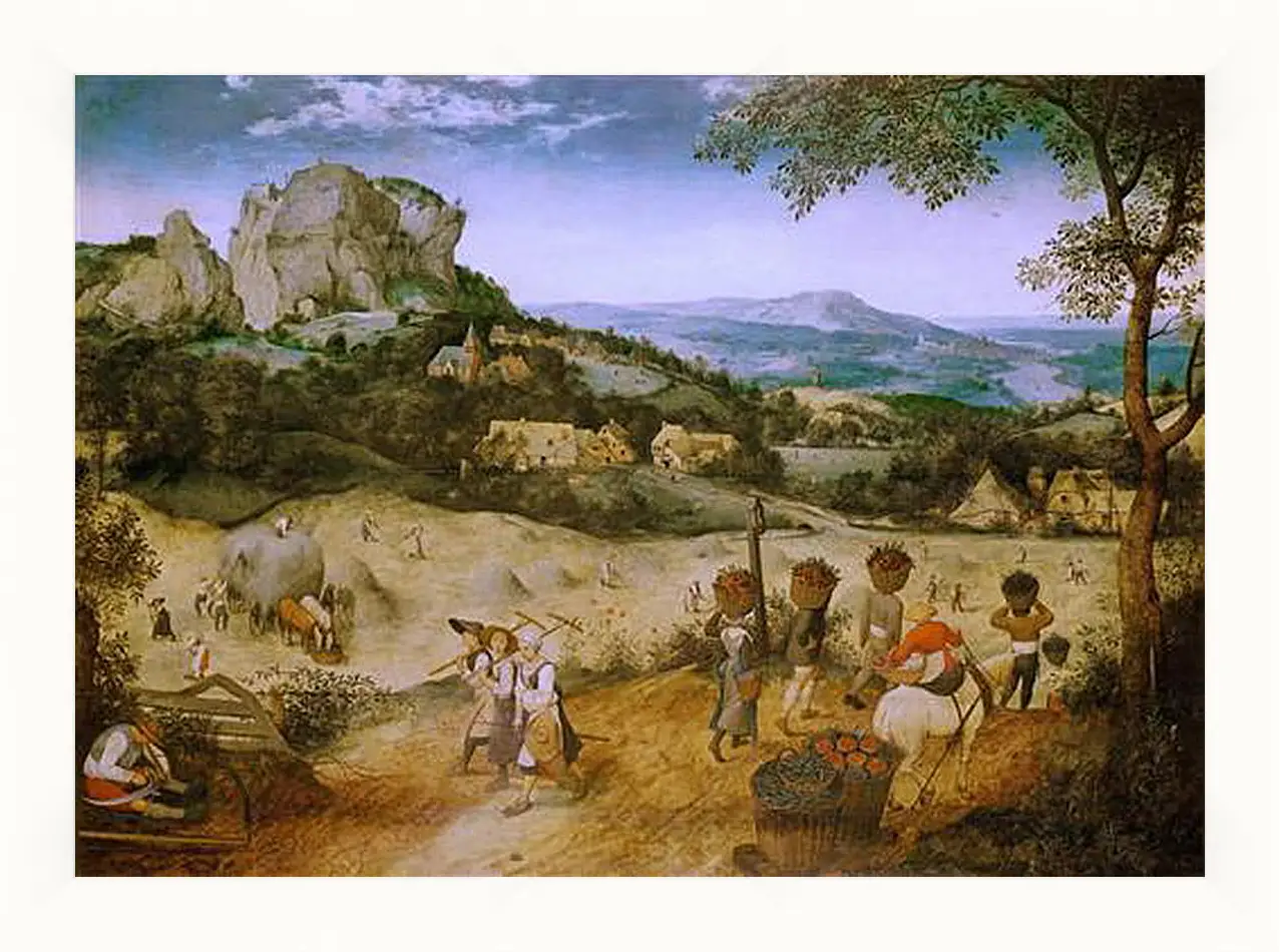 Картина в раме - Сенокос-июль. Брейгель Питер Старший