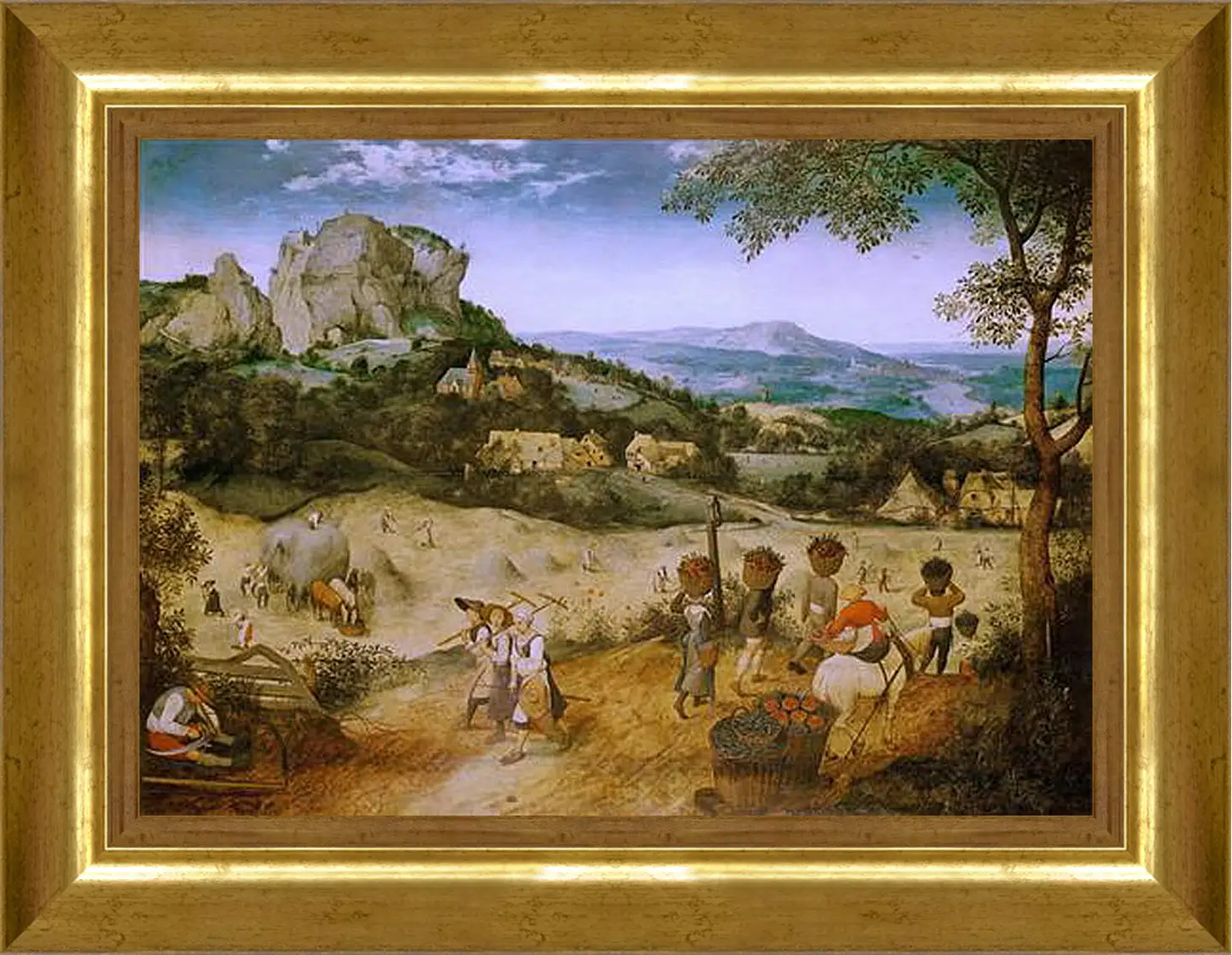 Картина в раме - Сенокос-июль. Брейгель Питер Старший