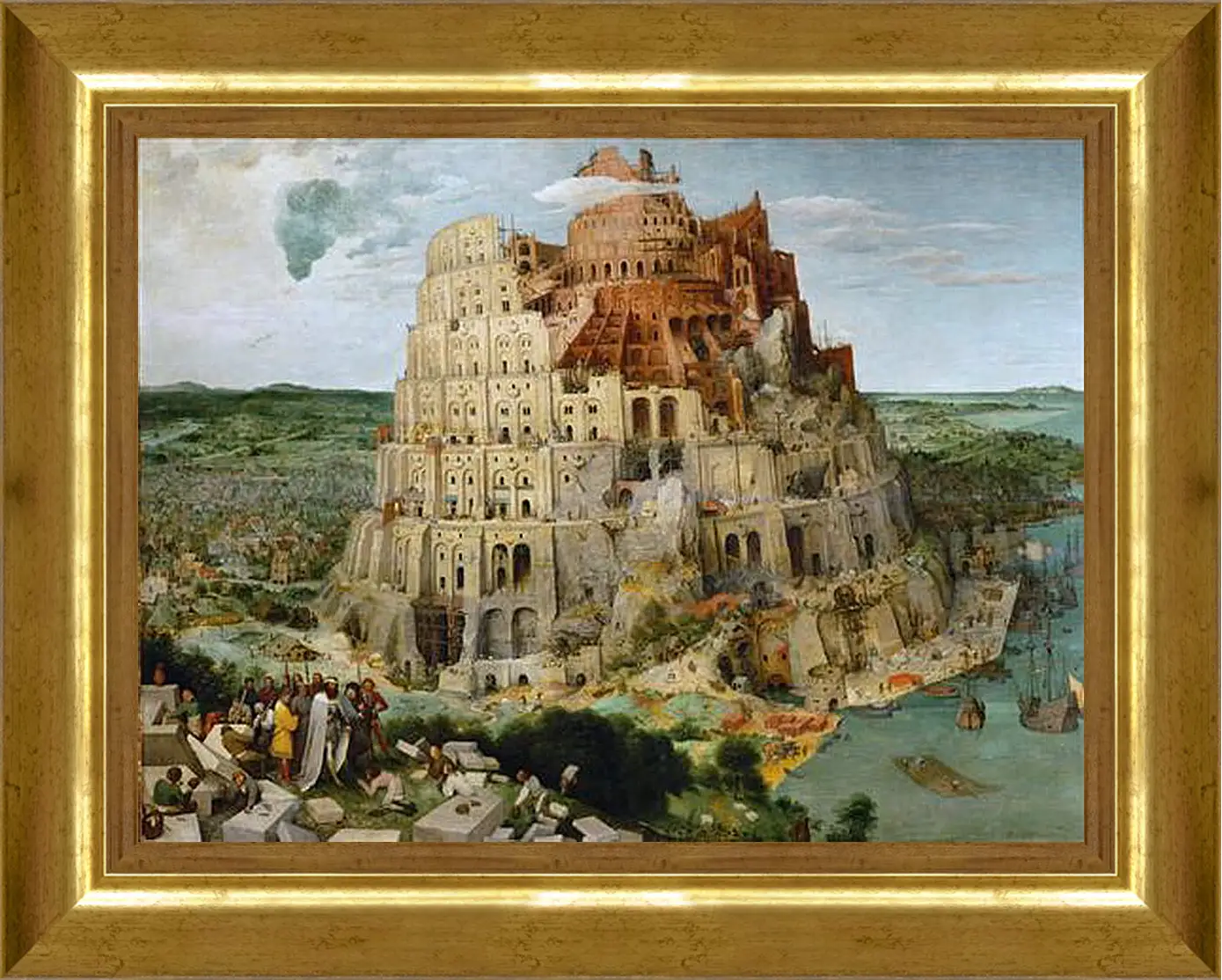 Картина в раме - Вавилонская башня [The Tower of Babel]. Брейгель Питер Старший