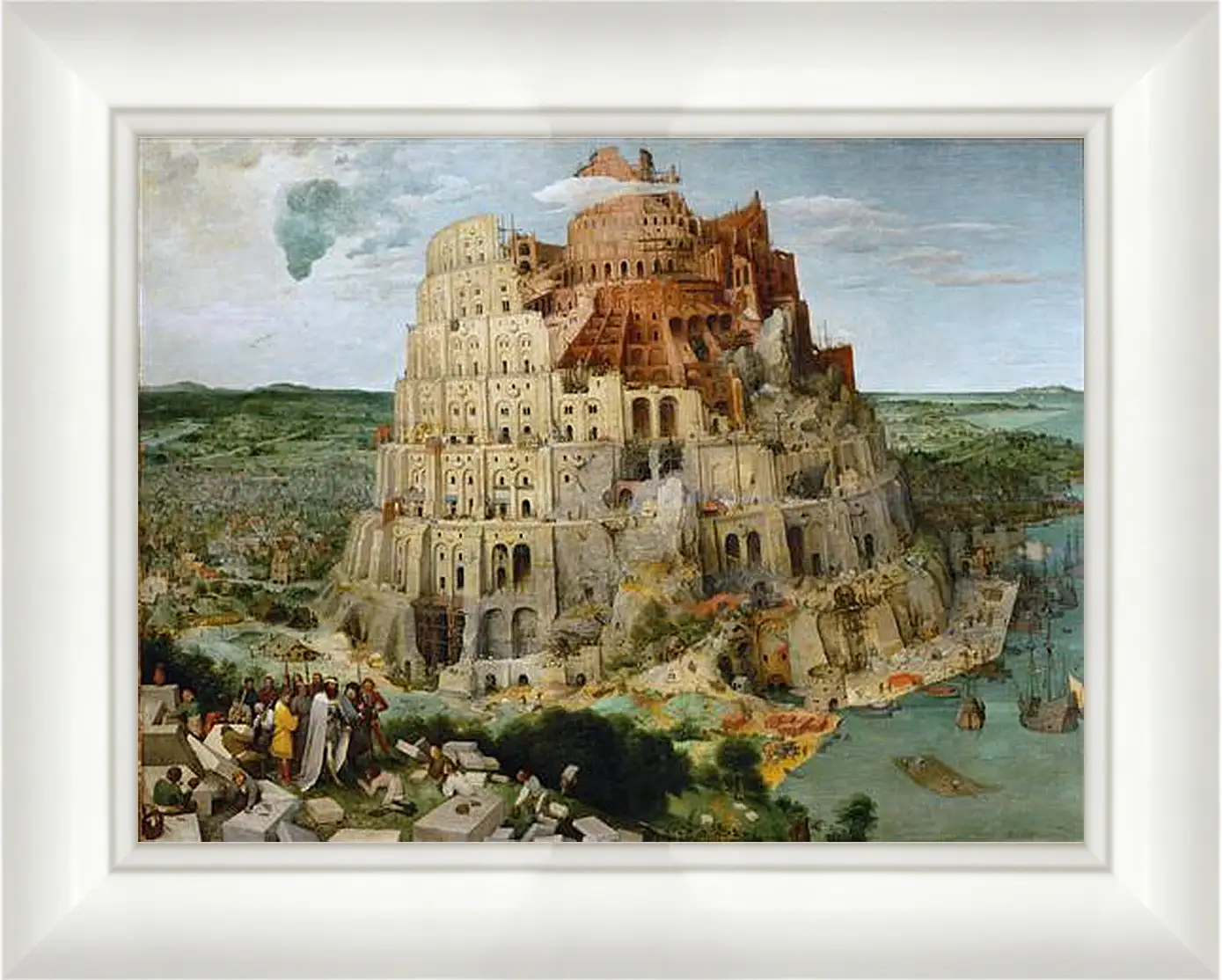 Картина в раме - Вавилонская башня [The Tower of Babel]. Брейгель Питер Старший