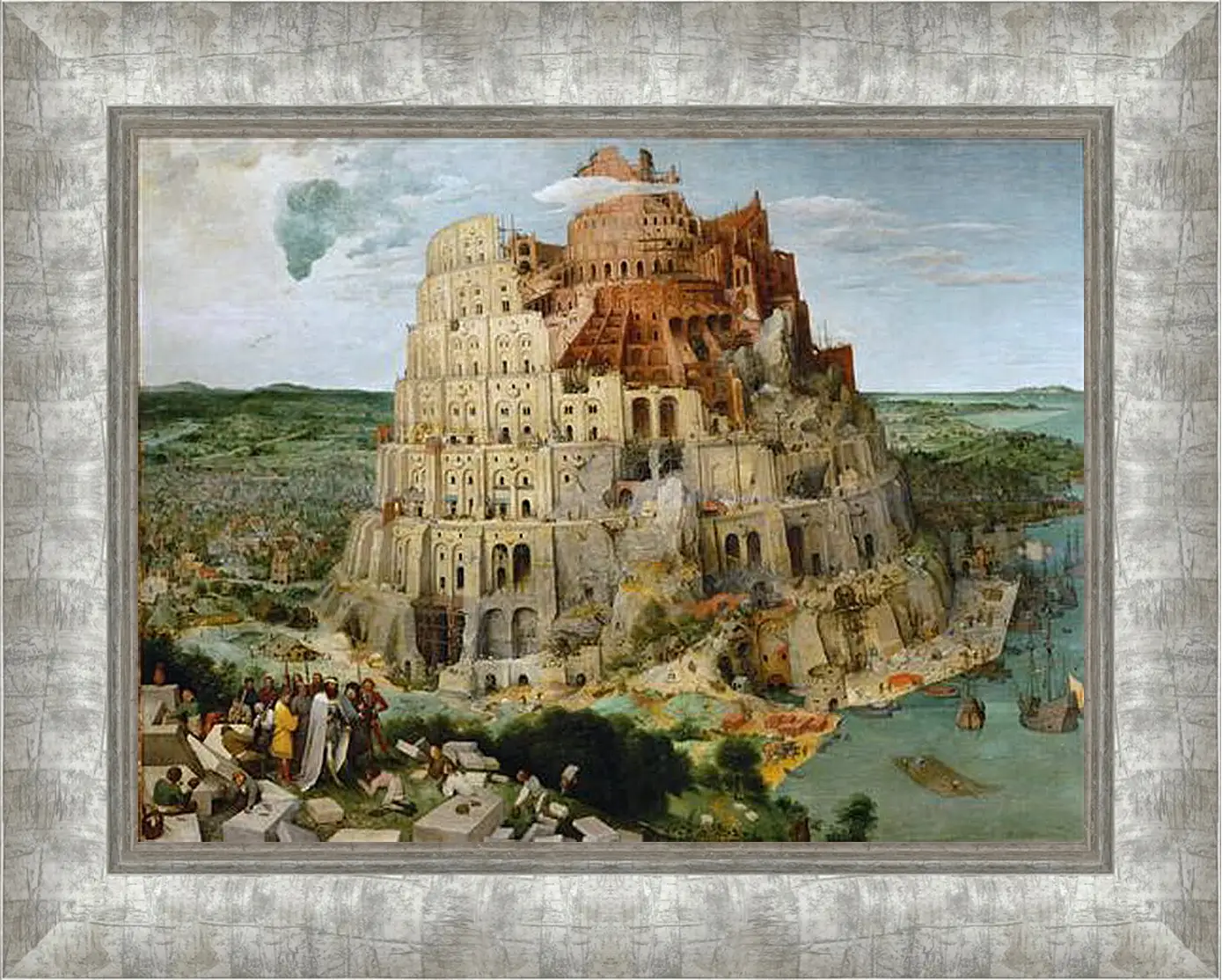 Картина в раме - Вавилонская башня [The Tower of Babel]. Брейгель Питер Старший