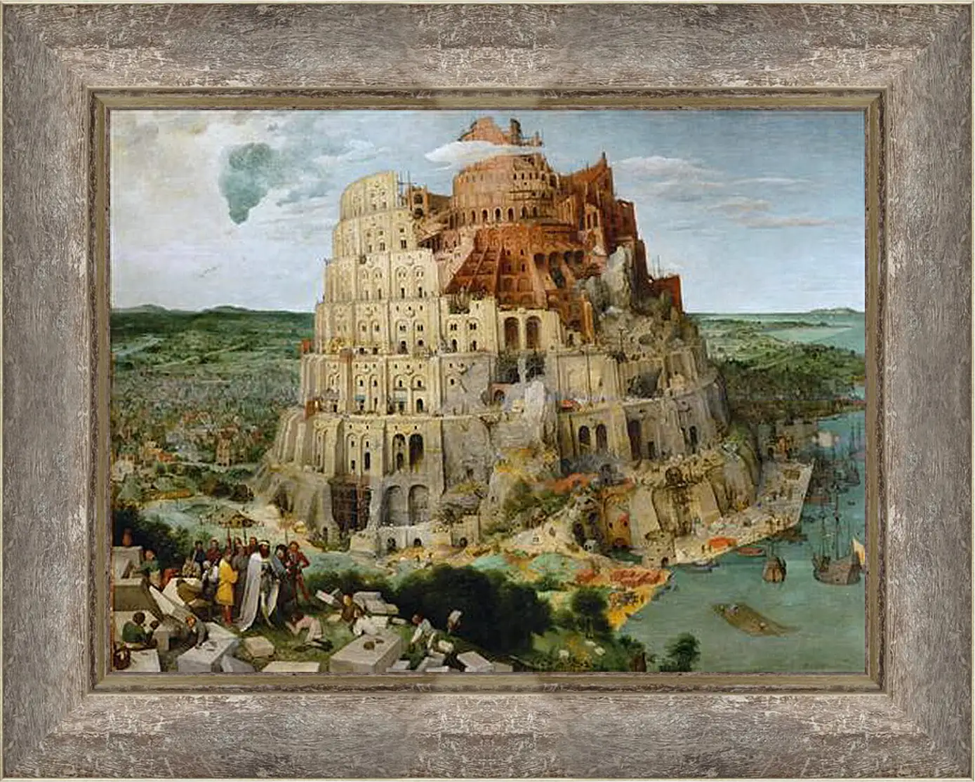 Картина в раме - Вавилонская башня [The Tower of Babel]. Брейгель Питер Старший