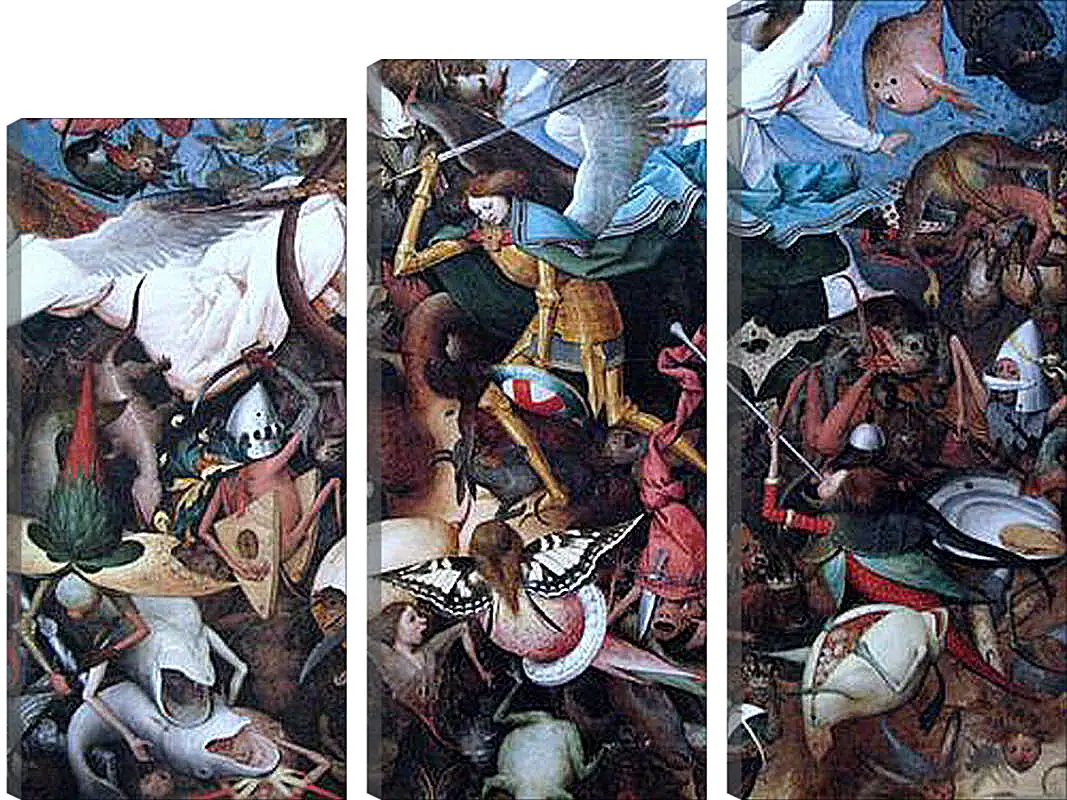 Модульная картина - The Fall of the Rebel Angels. Брейгель Питер Старший