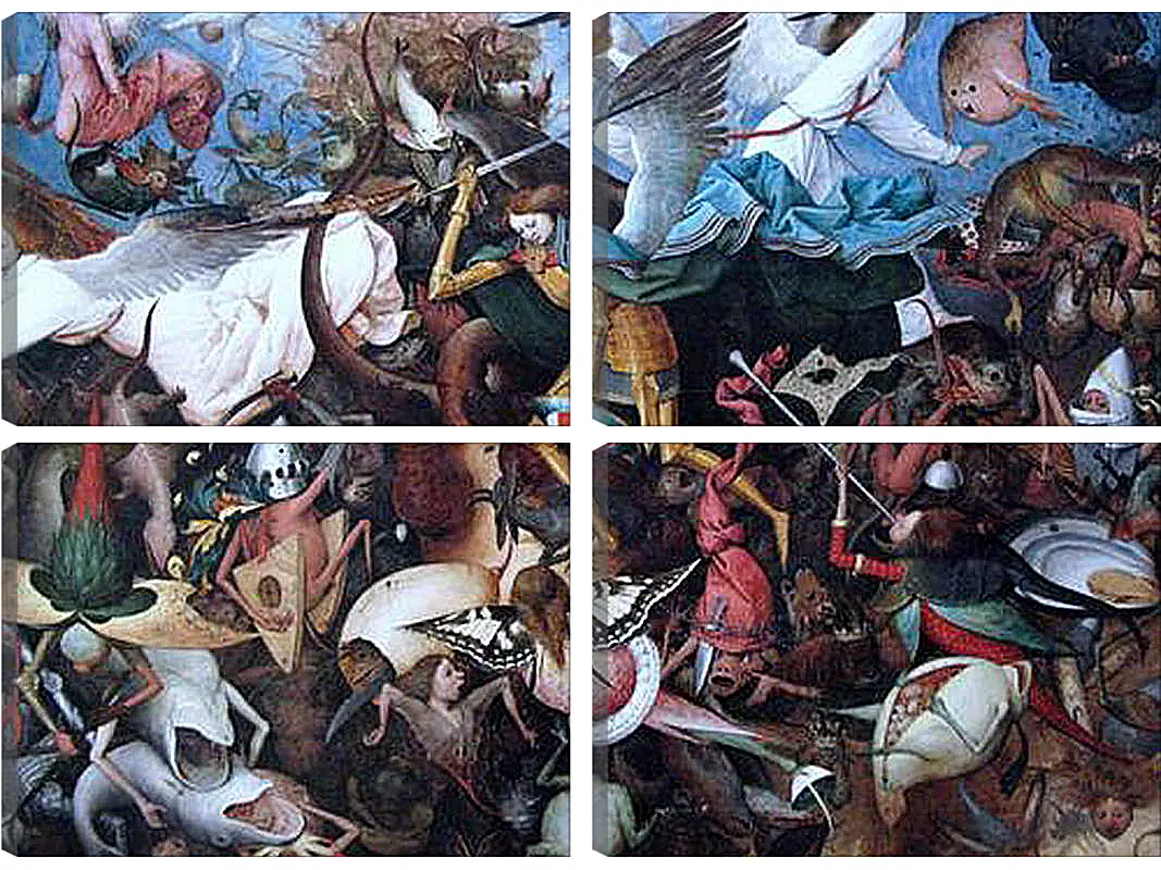 Модульная картина - The Fall of the Rebel Angels. Брейгель Питер Старший