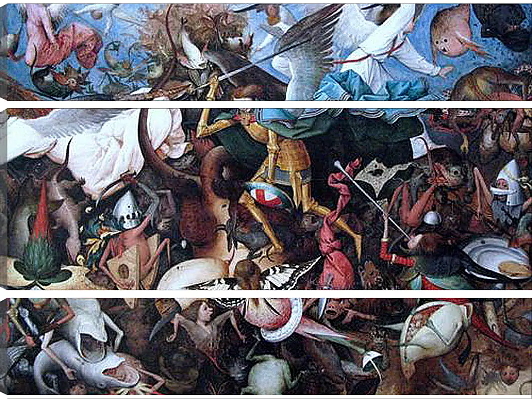 Модульная картина - The Fall of the Rebel Angels. Брейгель Питер Старший