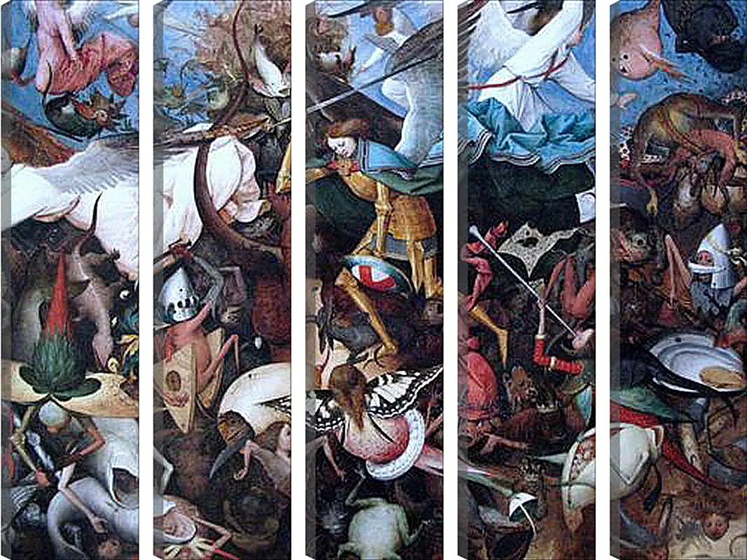Модульная картина - The Fall of the Rebel Angels. Брейгель Питер Старший