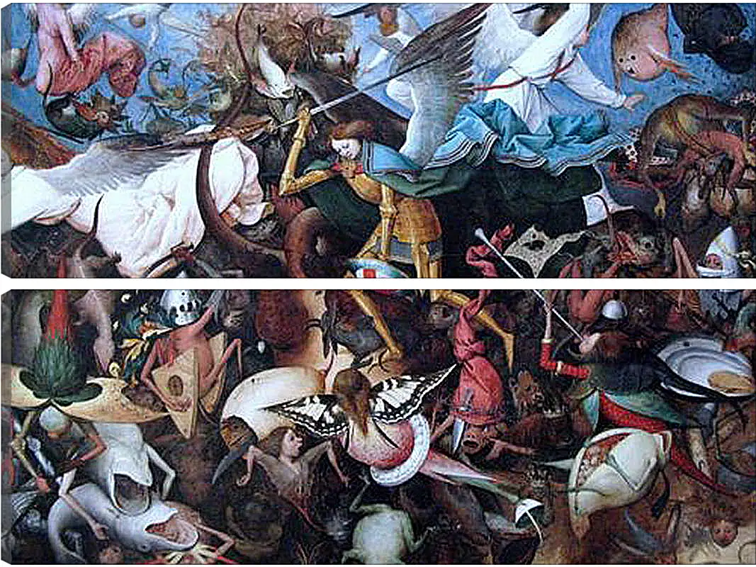 Модульная картина - The Fall of the Rebel Angels. Брейгель Питер Старший