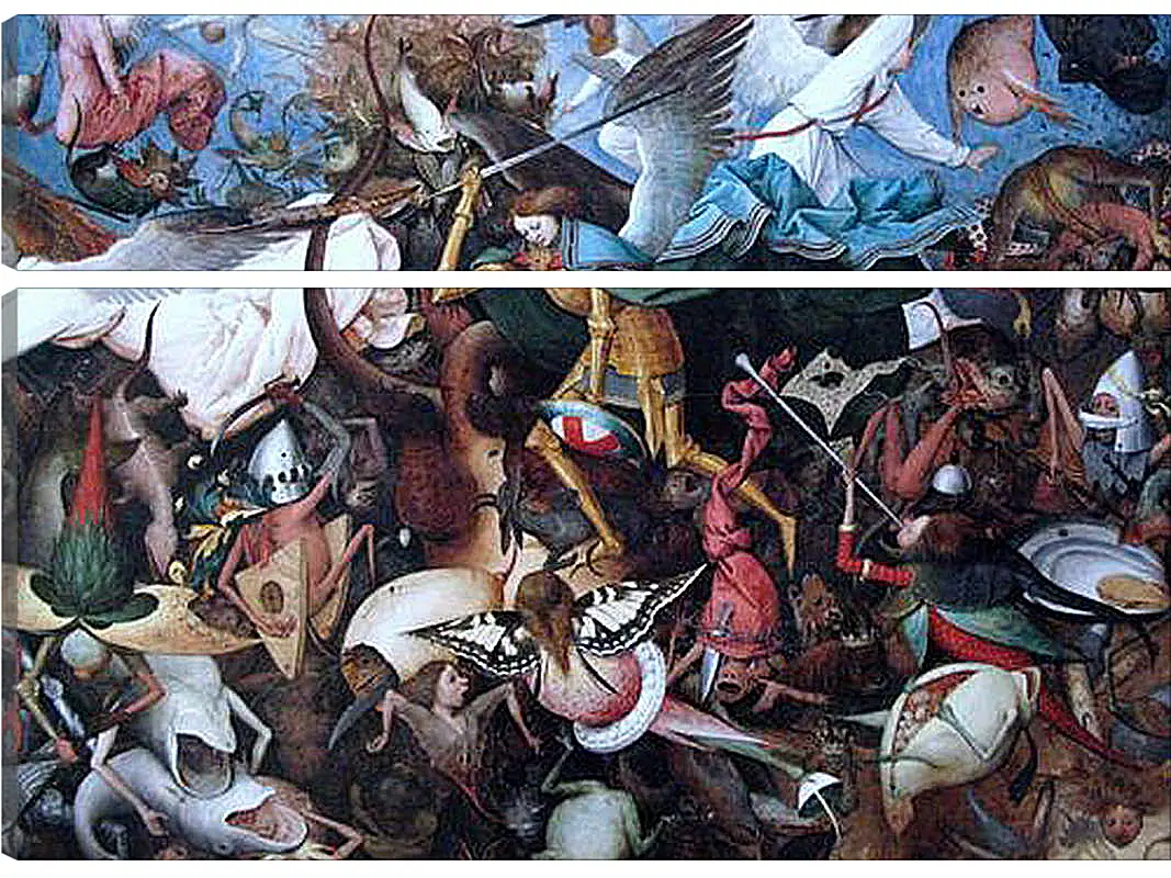 Модульная картина - The Fall of the Rebel Angels. Брейгель Питер Старший