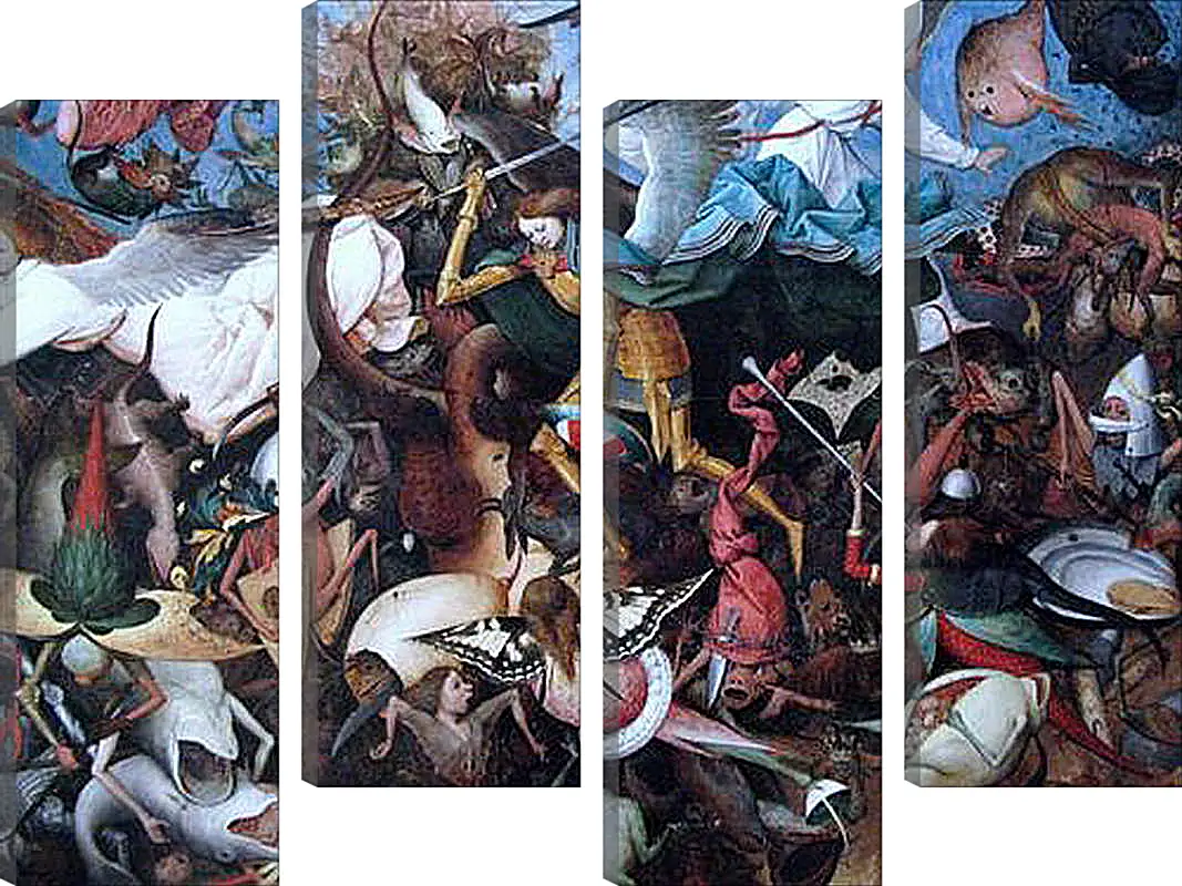 Модульная картина - The Fall of the Rebel Angels. Брейгель Питер Старший