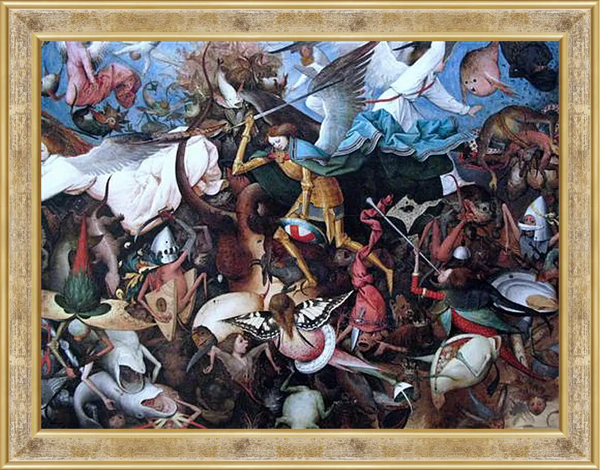 Картина в раме - The Fall of the Rebel Angels. Брейгель Питер Старший