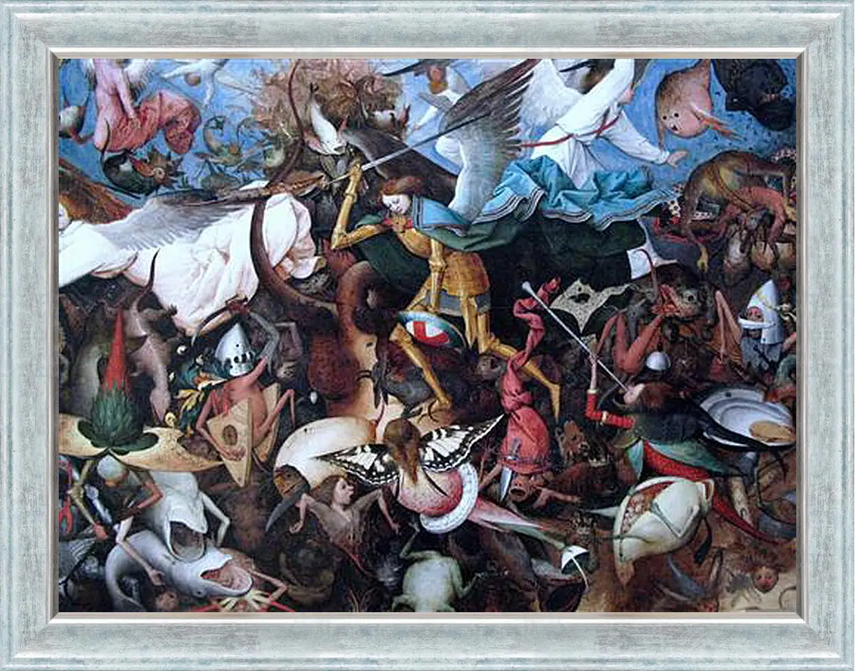 Картина в раме - The Fall of the Rebel Angels. Брейгель Питер Старший
