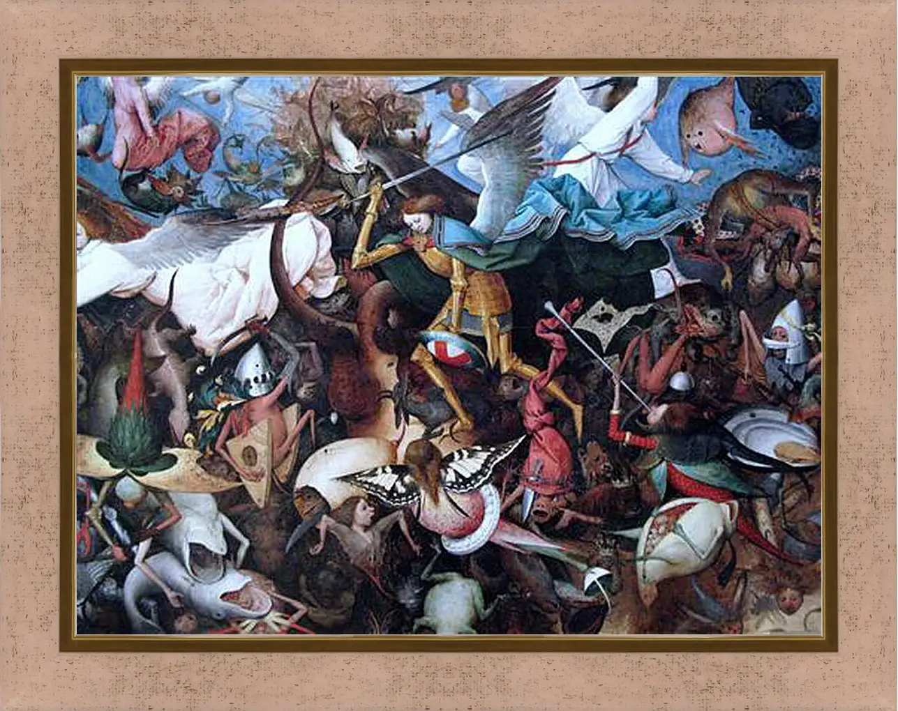 Картина в раме - The Fall of the Rebel Angels. Брейгель Питер Старший