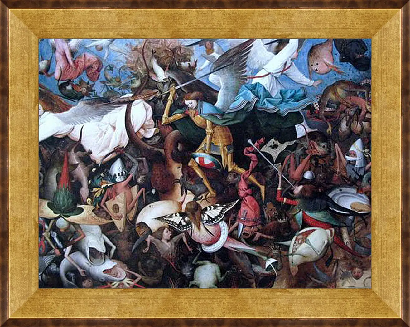 Картина в раме - The Fall of the Rebel Angels. Брейгель Питер Старший
