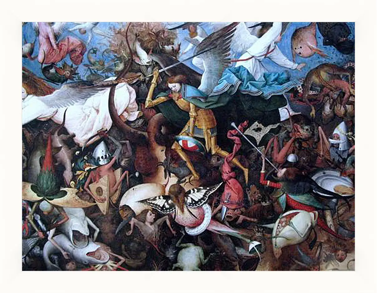 Картина в раме - The Fall of the Rebel Angels. Брейгель Питер Старший
