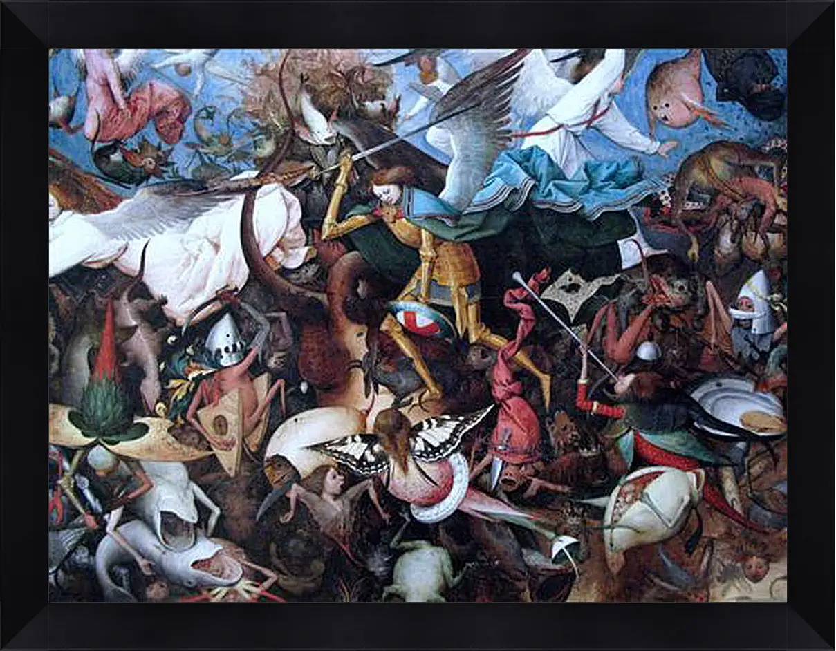 Картина в раме - The Fall of the Rebel Angels. Брейгель Питер Старший