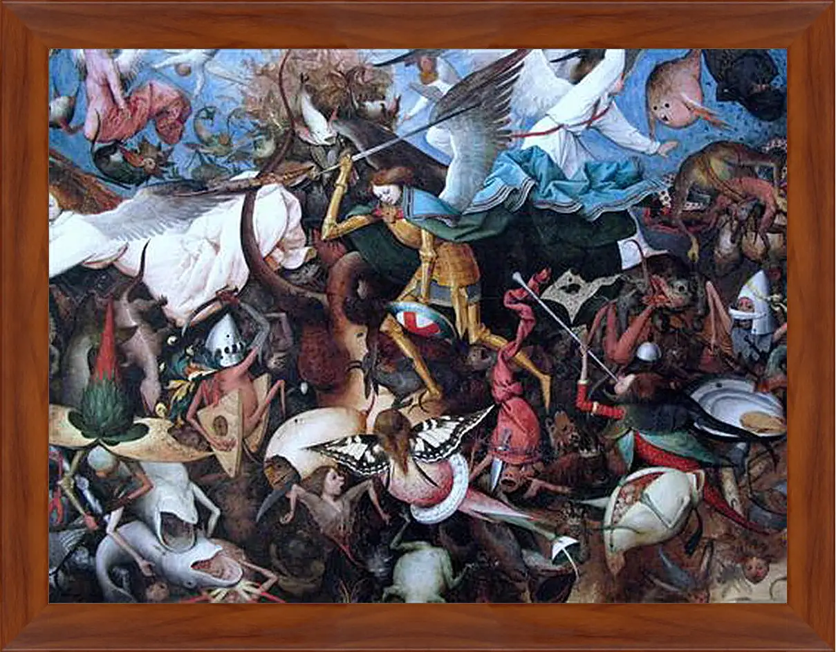 Картина в раме - The Fall of the Rebel Angels. Брейгель Питер Старший
