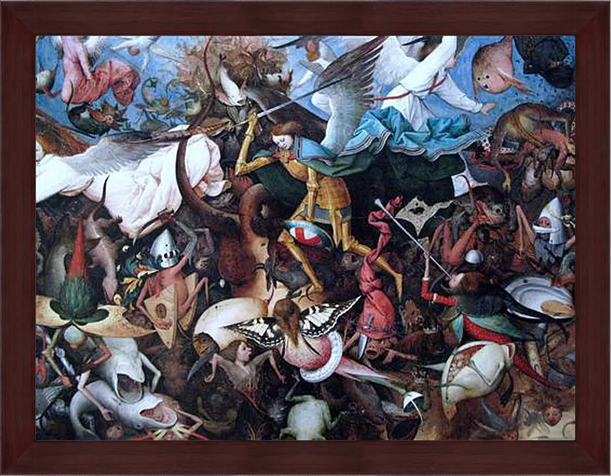 Картина в раме - The Fall of the Rebel Angels. Брейгель Питер Старший
