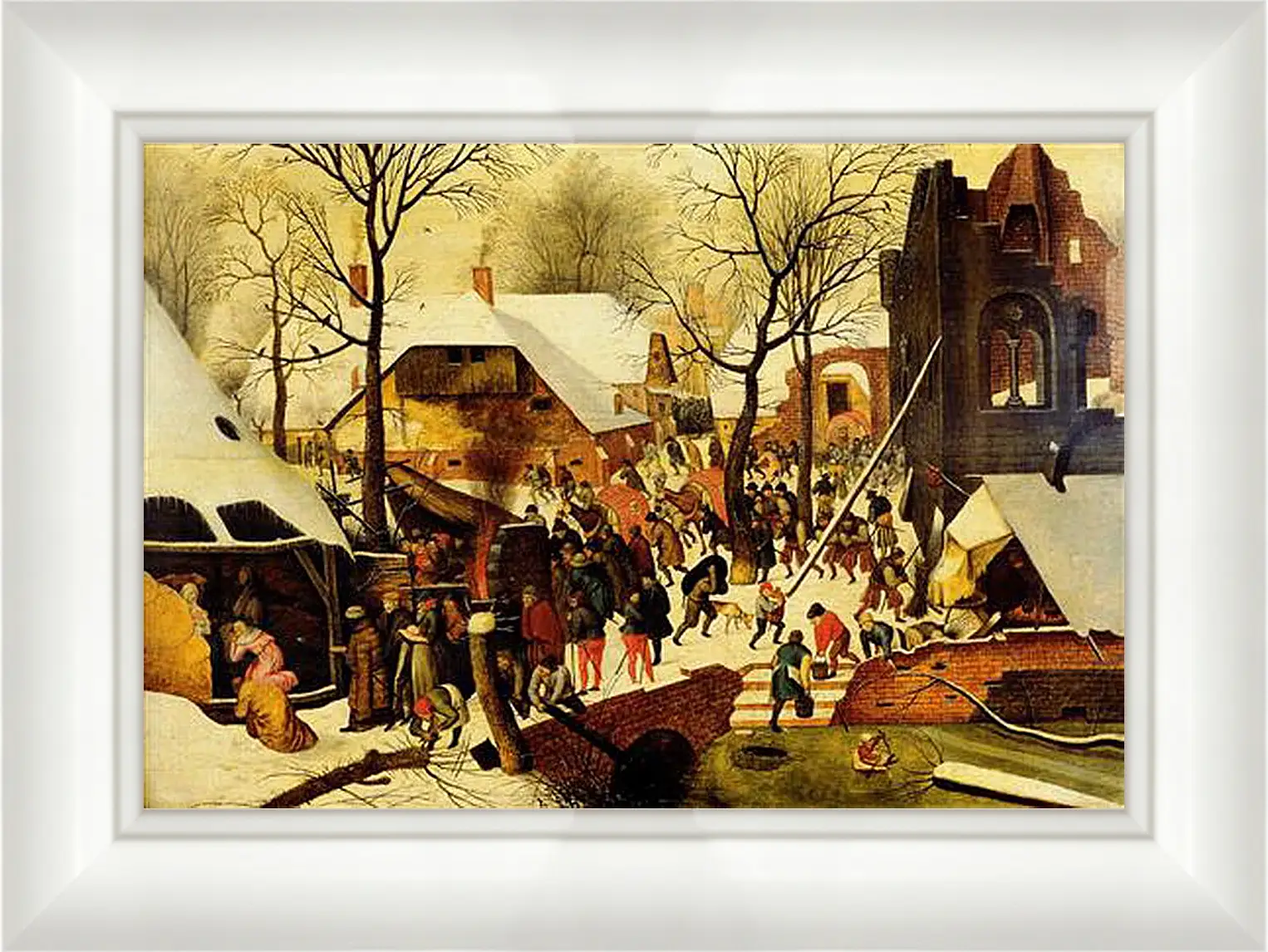Картина в раме - The adoration of the magi. Брейгель Питер Старший