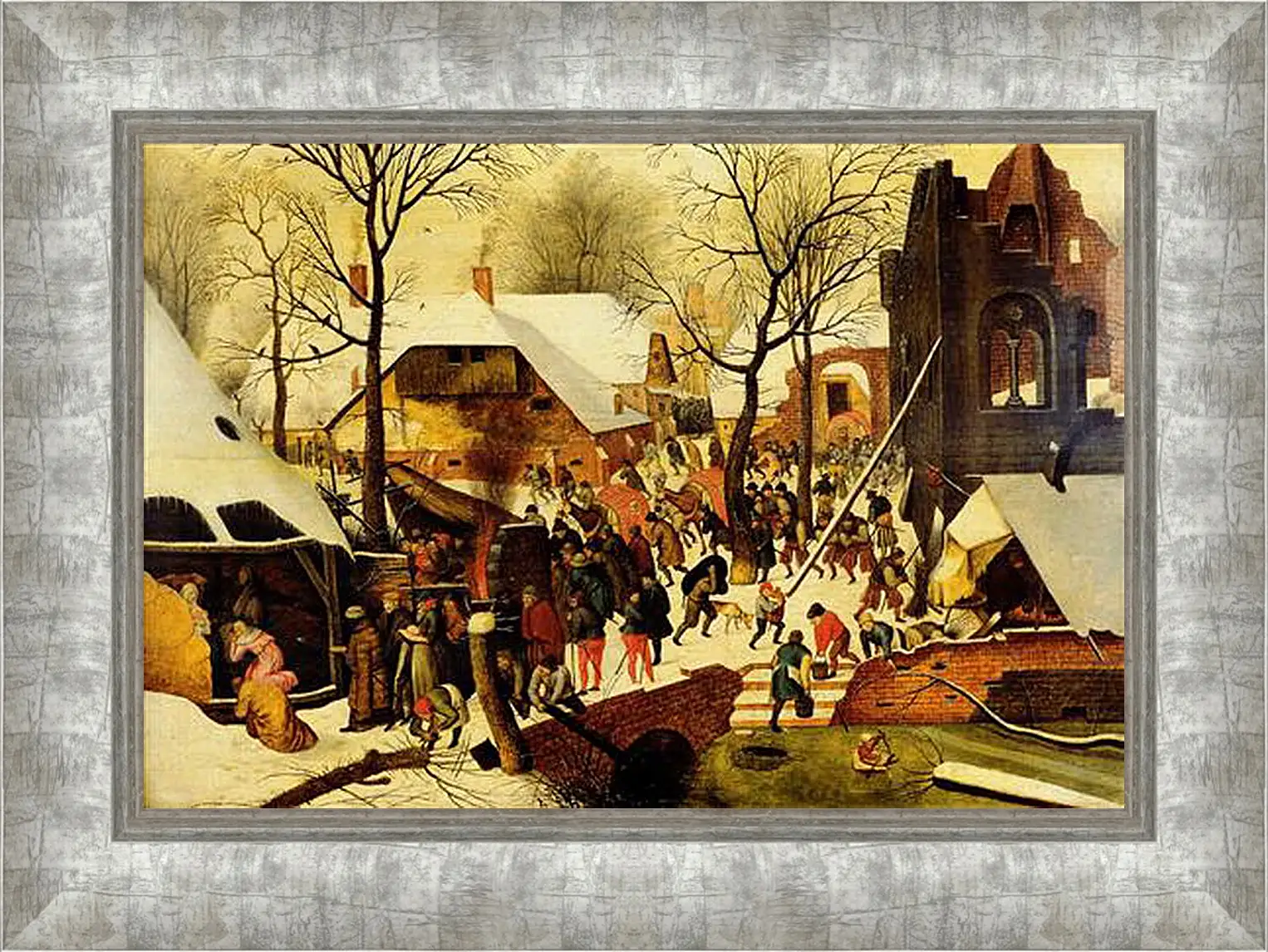Картина в раме - The adoration of the magi. Брейгель Питер Старший
