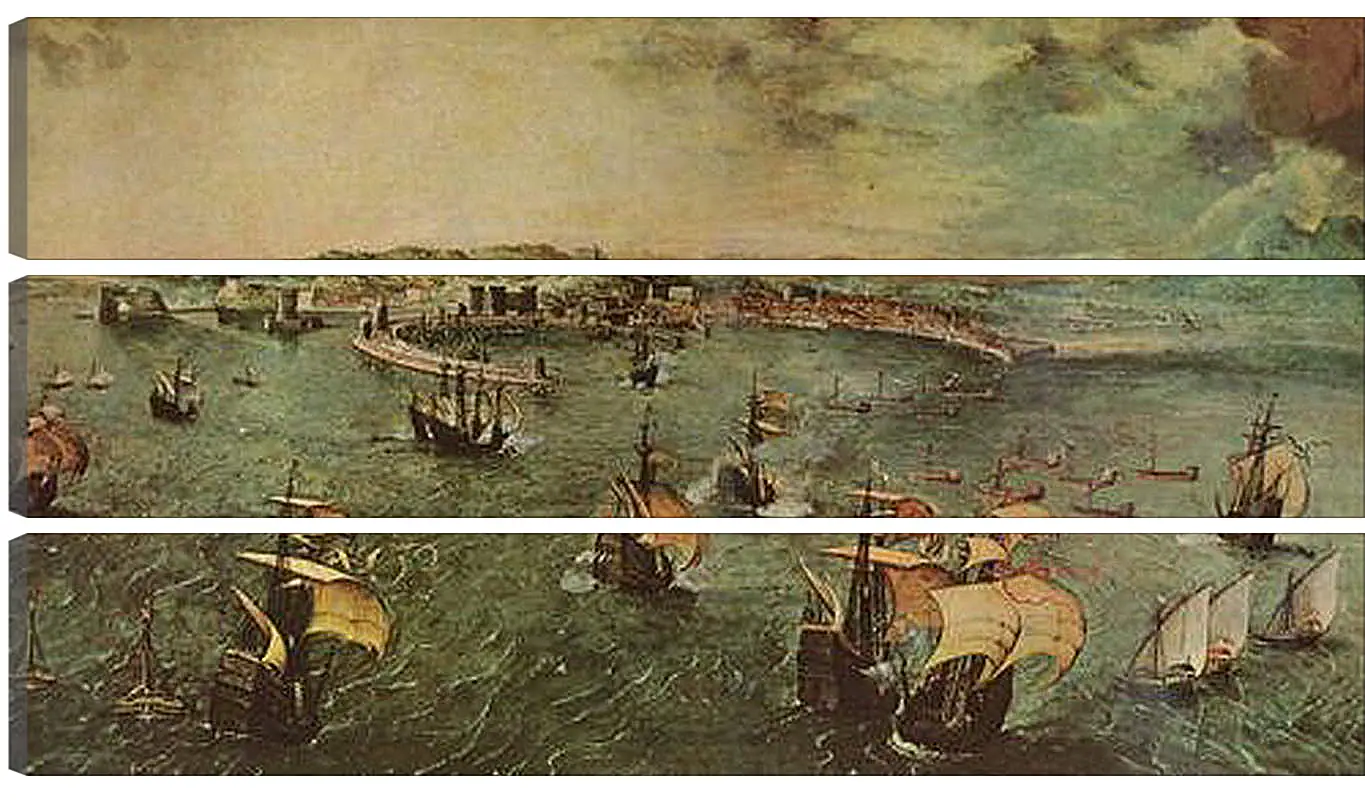 Модульная картина - Hafen von Neapel. Брейгель Питер Старший