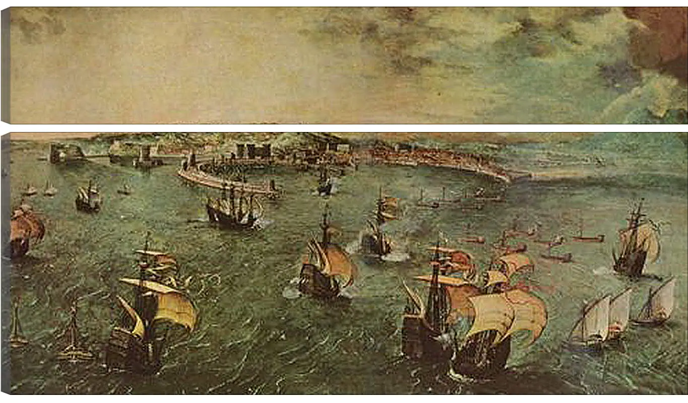 Модульная картина - Hafen von Neapel. Брейгель Питер Старший