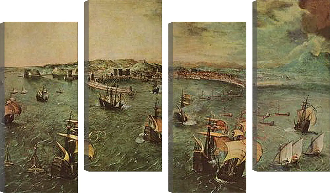 Модульная картина - Hafen von Neapel. Брейгель Питер Старший