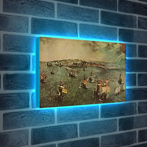 Лайтбокс световая панель - Hafen von Neapel. Брейгель Питер Старший