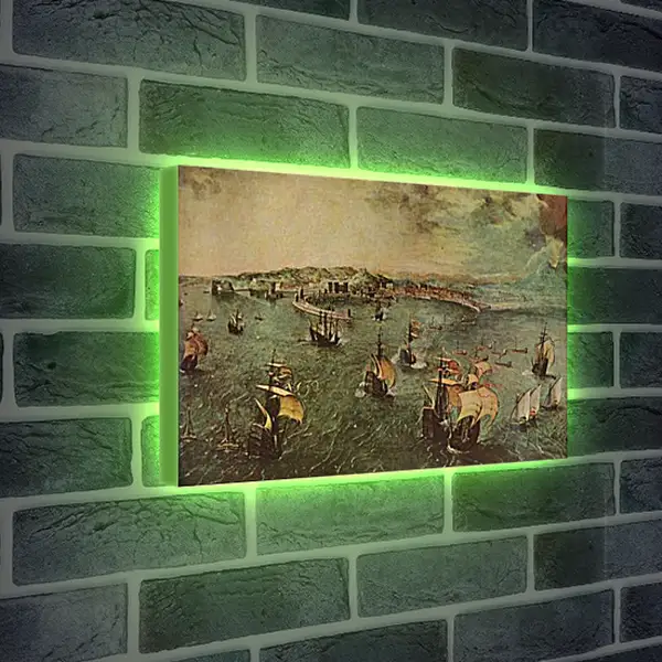 Лайтбокс световая панель - Hafen von Neapel. Брейгель Питер Старший
