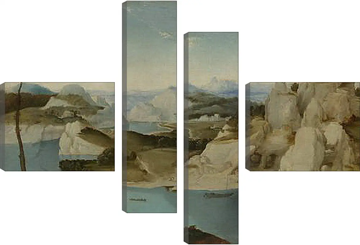 Модульная картина - Landscape - A River among Mountains. Брейгель Питер Старший