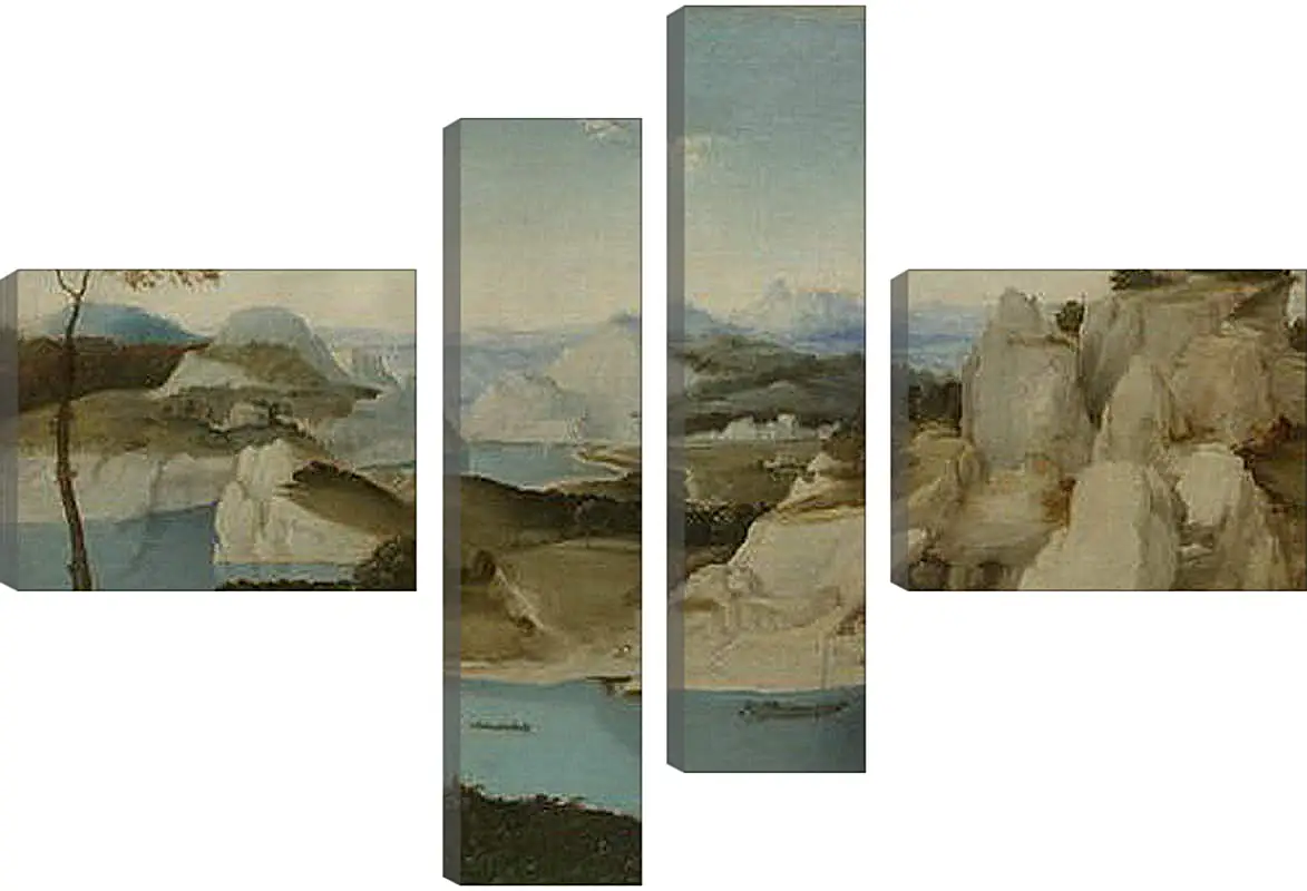 Модульная картина - Landscape - A River among Mountains. Брейгель Питер Старший