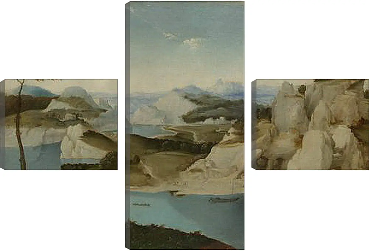 Модульная картина - Landscape - A River among Mountains. Брейгель Питер Старший
