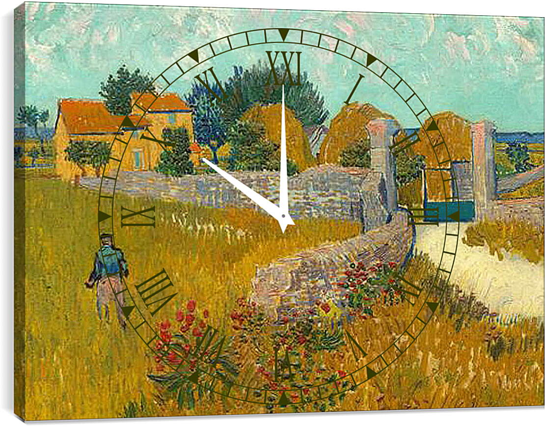Часы картина - Farmhouse in Provence - Дом в Провансе. Винсент Ван Гог