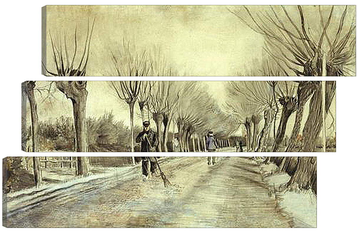 Модульная картина - Road in Etten - Дорога в Иттен. Винсент Ван Гог