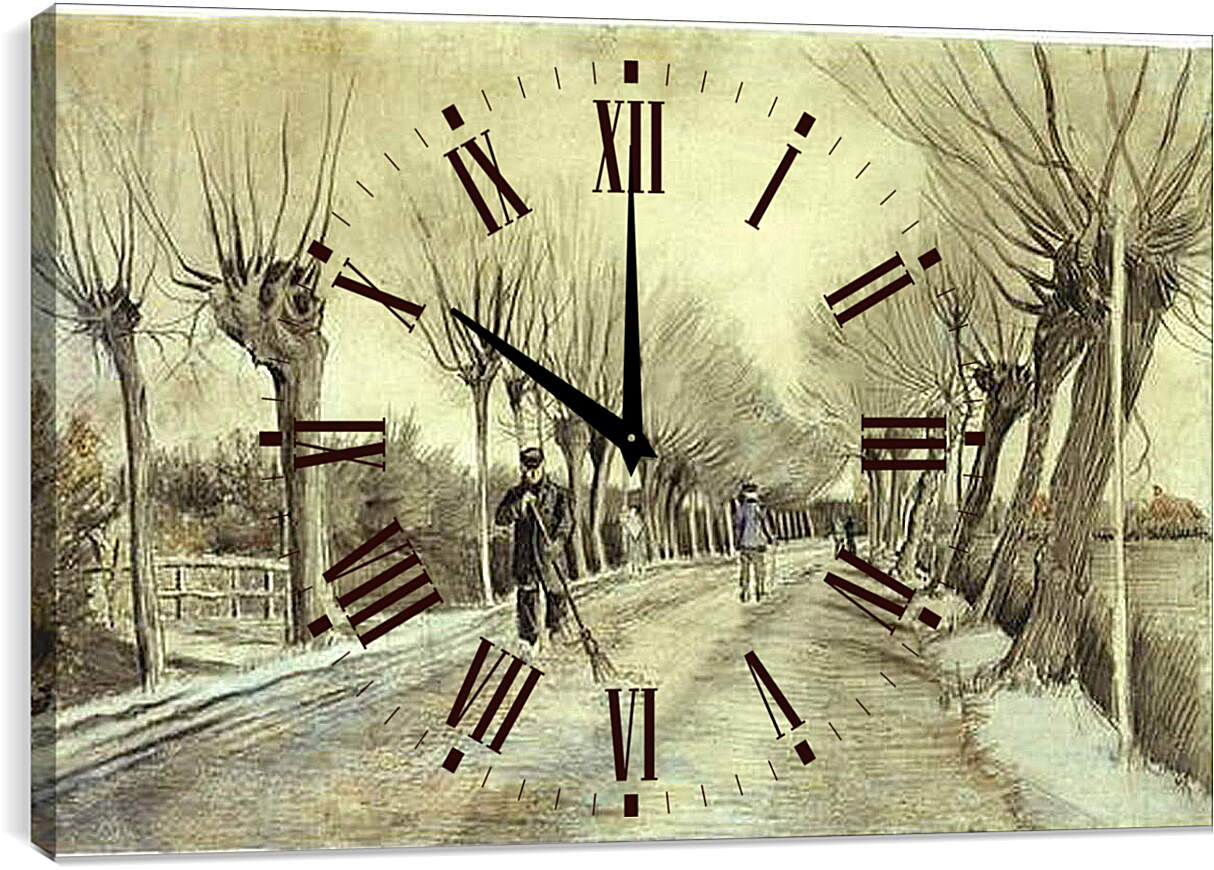 Часы картина - Road in Etten - Дорога в Иттен. Винсент Ван Гог