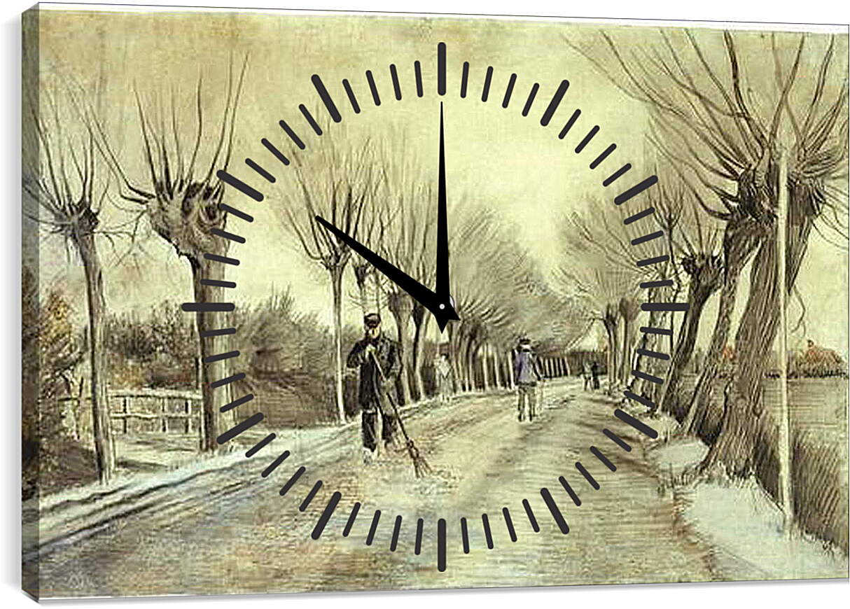 Часы картина - Road in Etten - Дорога в Иттен. Винсент Ван Гог
