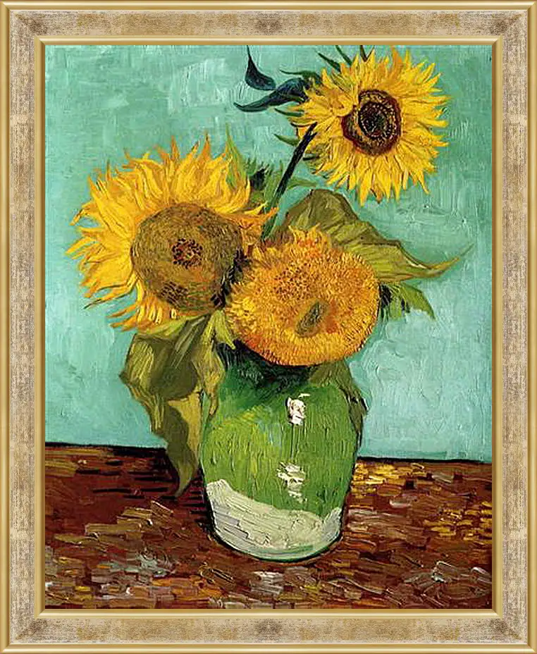 Картина в раме - sunflowers - подсолнухи. Винсент Ван Гог