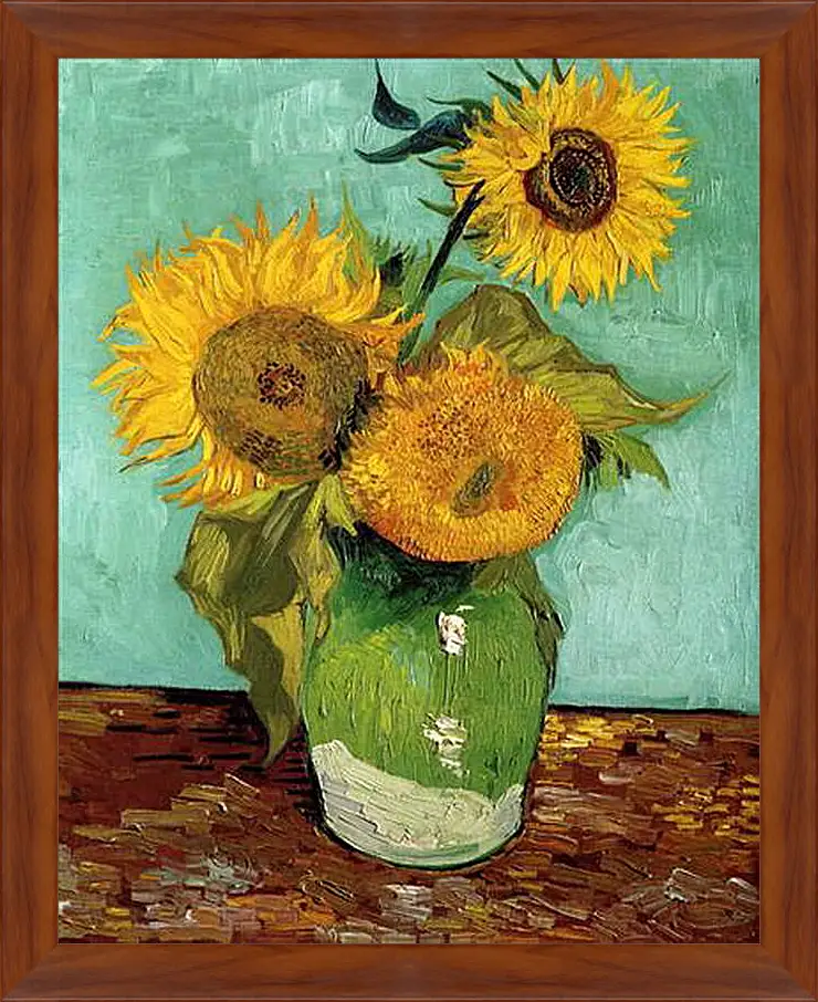 Картина в раме - sunflowers - подсолнухи. Винсент Ван Гог