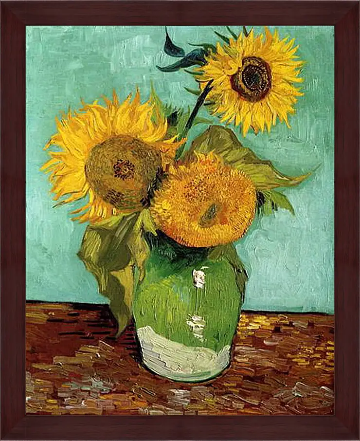 Картина в раме - sunflowers - подсолнухи. Винсент Ван Гог